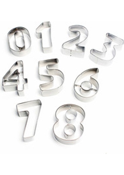Kek Kurabiye Kalıbı Minik 0 Dan 8 Kadar 9 Parça 2.5 cm BK028