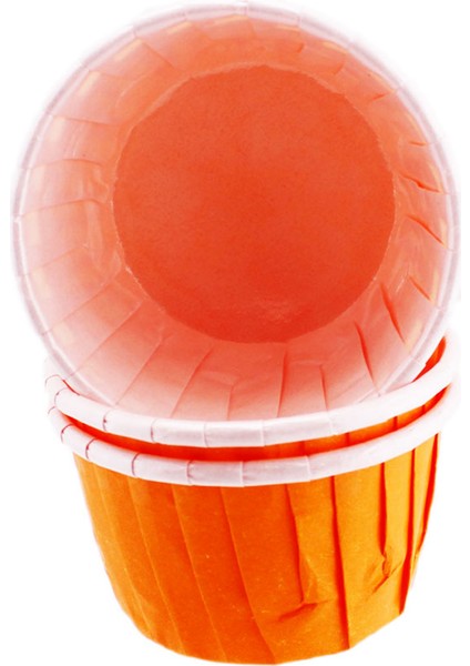 Cupcake Kalıbı Minik Boy Düz Renk 38*30 mm - 100 Adet Turuncu