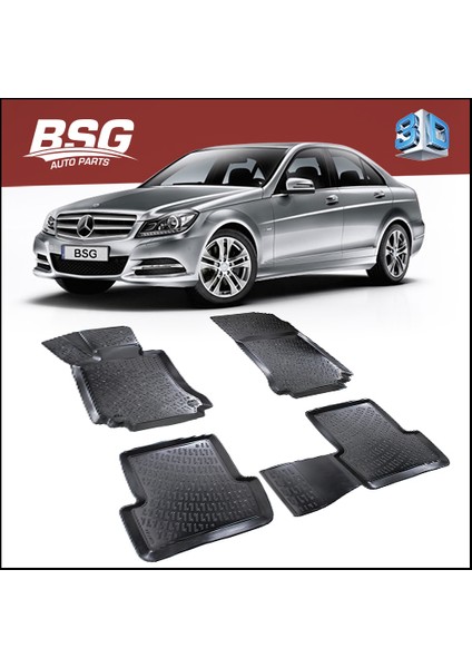 Mercedes C Serisi W204 2007-2014 Rizline 3D Havuzlu Paspas