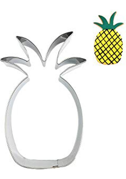 Kek Kurabiye ve Pasta Kalıbı Metal Ananas Şekilli 6X10 cm