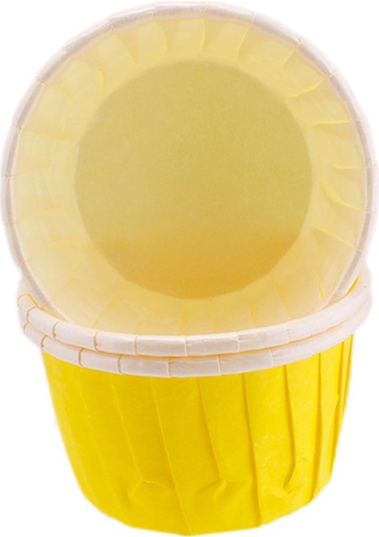 Cupcake Kalıbı Minik Boy Düz Renk 38*30 mm - 50 Adet Sarı