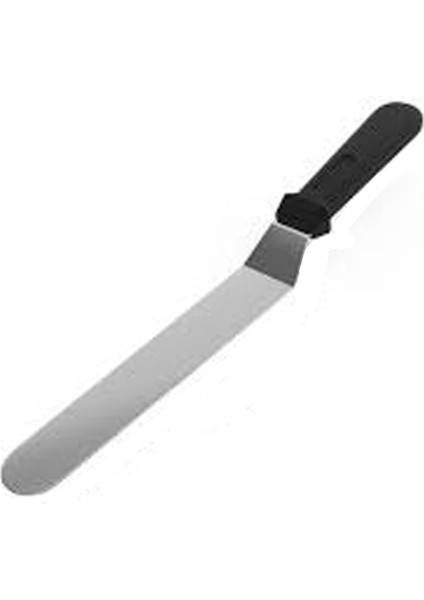 Eğik Pasta Sıvama Spatulası Oval Uçlu B073 25 cm
