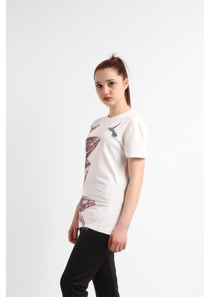 Kadın Sıfır Yaka T-Shirt