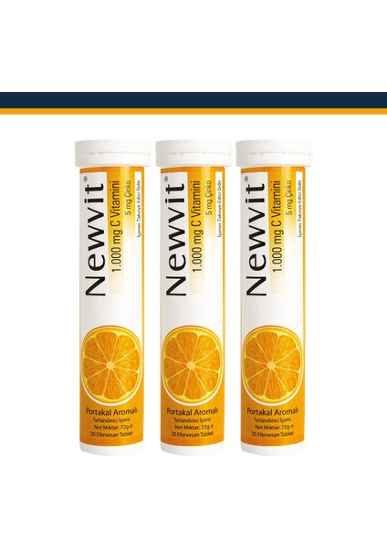 Newvit Vitamin C, Çinko Efervesan 3x