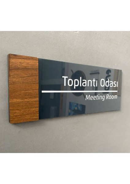 Wooden Serisi Toplantı Odası Kapı Isimliği