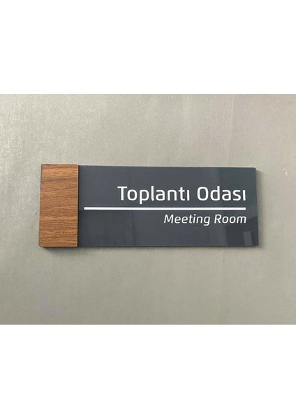 Wooden Serisi Toplantı Odası Kapı Isimliği