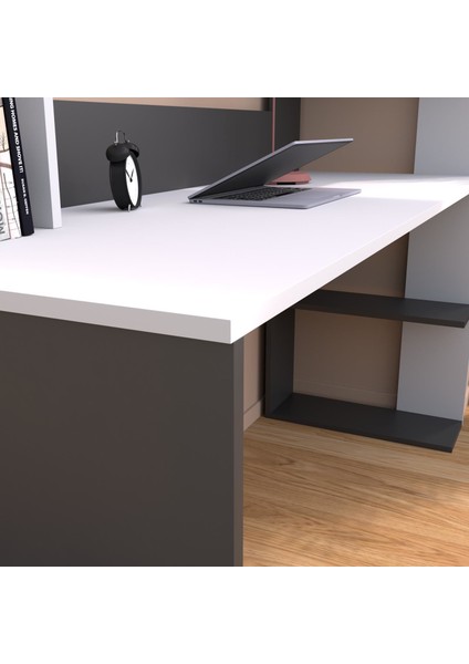T9030 Barlas Kitaplıklı Çalışma Masası An