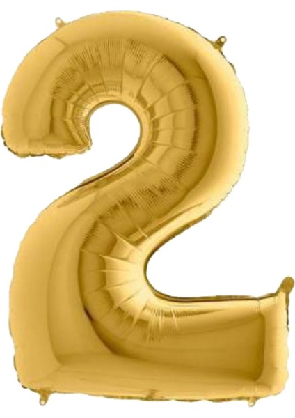 Gold Folyo Balon 2 Rakamı 40 Cm.