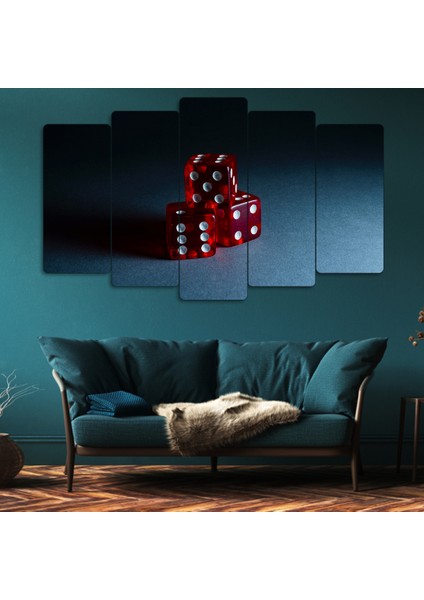 ZEVAHİR MOBİLYA DEKORASYON Zevahir 5 Parça Mdf Zar Tablosu