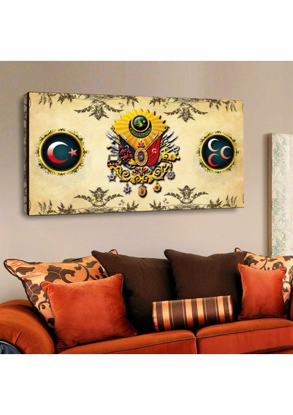 ZEVAHİR MOBİLYA DEKORASYON Zevahir 120X60 Kanvas Osmanlı Tuğrası Tablosu