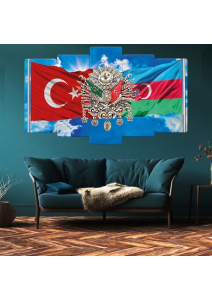 ZEVAHİR MOBİLYA DEKORASYON Zevahir 5 Parça Mdf Azerbaycan Kardeşlik Tablosu