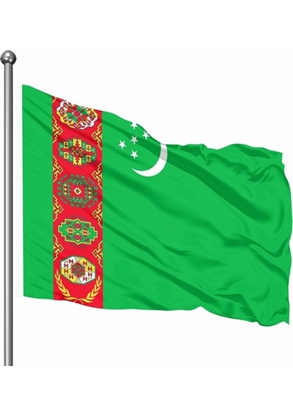 Türkmenistan Bayrağı 70 x 105 cm