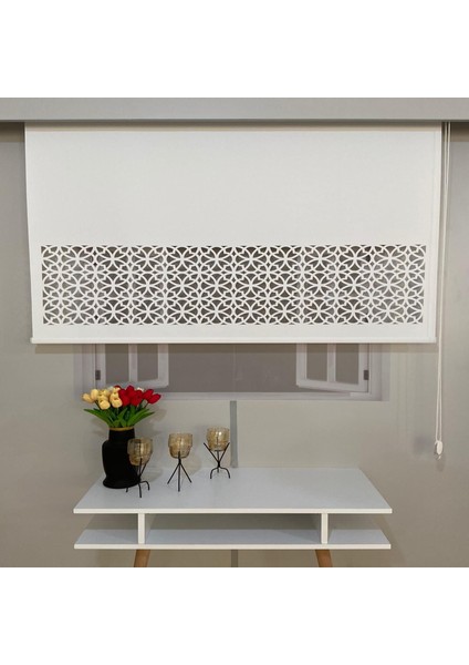 Volper LZR305 Lazer Kesim Stor Perde Beyaz 90X200