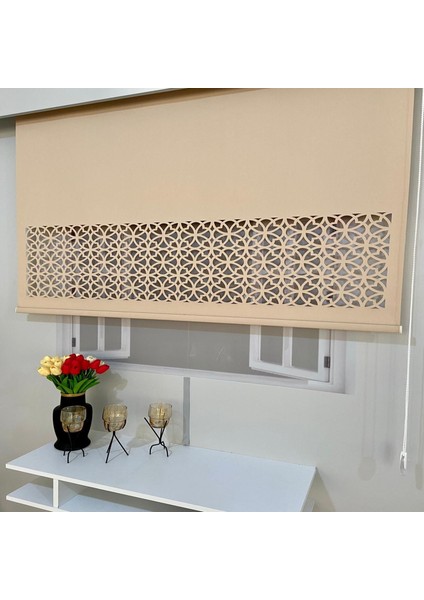 Volper LZR305 Lazer Kesim Stor Perde Açık Kahverengi 170X260 fiyatları