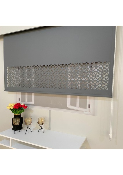 Volper LZR305 Lazer Kesim Stor Perde Antrasit 90X260