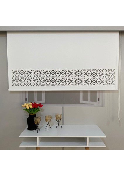 Volper LZR70 Lazer Kesim Stor Perde Beyaz 160X200