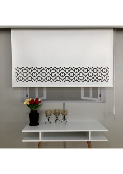 Volper LZR25 Lazer Kesim Zebra Stor Perde Beyaz 140X260