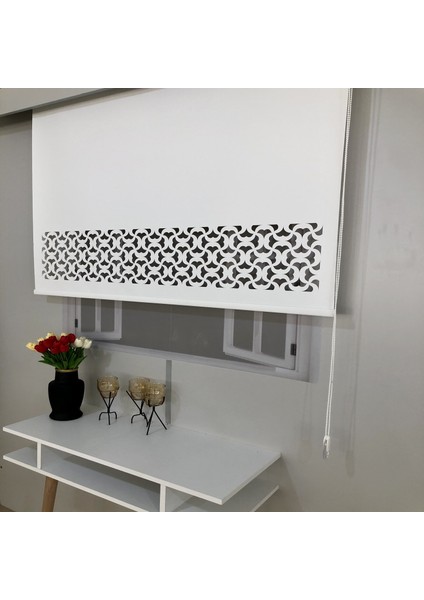 Volper LZR25 Lazer Kesim Zebra Stor Perde Beyaz 140X260