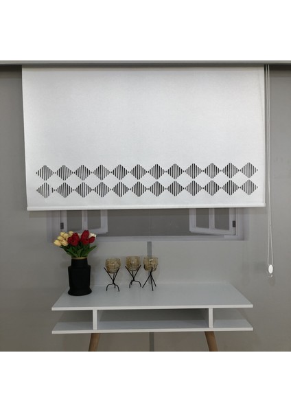 Volper LZR30 Lazer Kesim Zebra Stor Perde Beyaz 150X200