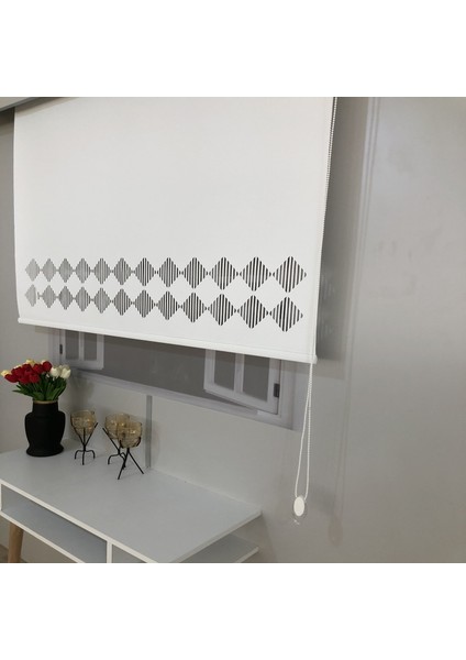 Volper LZR30 Lazer Kesim Zebra Stor Perde Beyaz 150X200