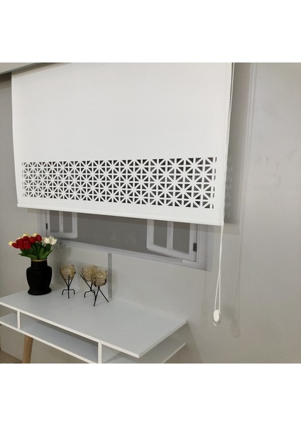 Volper LZR20 Lazer Kesim Zebra ve Stor Perde Beyaz 200X200