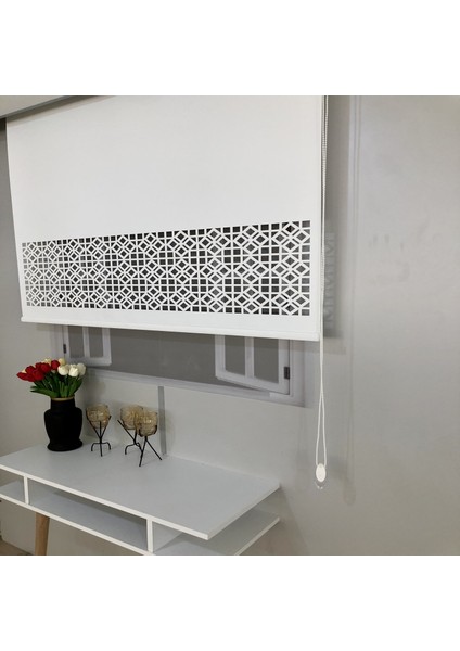 Volper LZR40 Lazer Kesim Zebra Stor Perde Beyaz 160X200