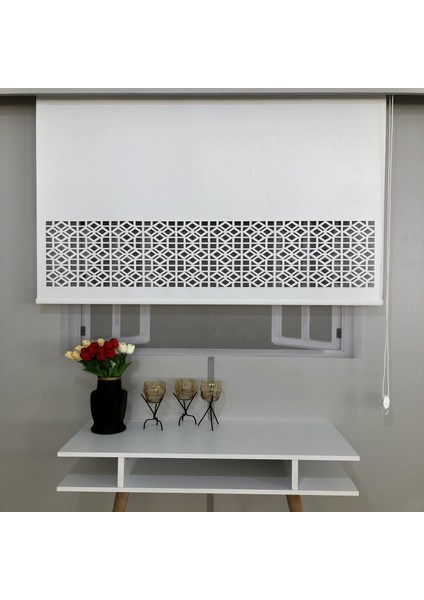 Volper LZR40 Lazer Kesim Zebra Stor Perde Beyaz 160X260