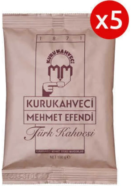 Kurukahveci Mehmet Efendi Türk Kahvesi 100 gr x 5