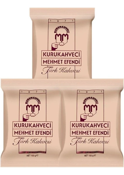 Kurukahveci Mehmet Efendi Türk Kahvesi 100 gr x 3