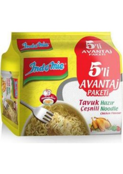 Tavuk Çeşnili Noodle Hazır Makarna 120 gr X5