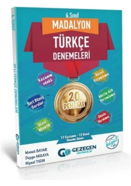 Gezegen Yayıncılık 6.Sınıf Türkçe Madalyon 20 Deneme