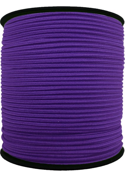 3 Mm Yuvarlak Lastik-10 Metre Mor Yuvarlak Lastik