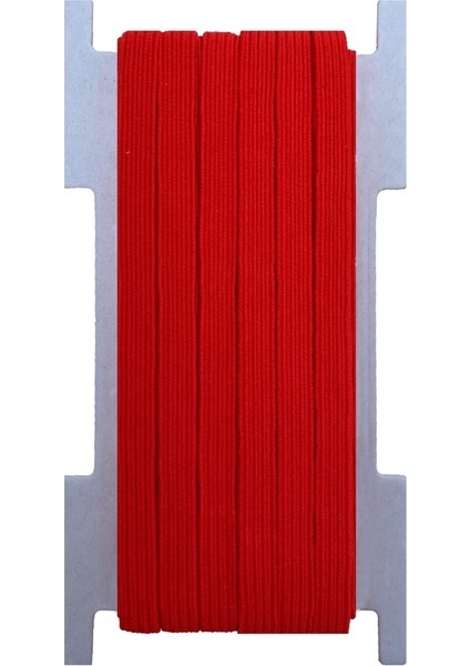 8 Mm Kırmızı Yassı Lastik - 50 Metre