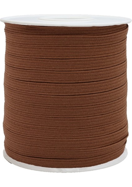 10 Mm Kahve Yassı Lastik - 50 Metre