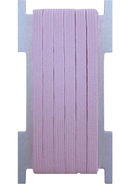 6 Mm Pudra-Lila Yassı Lastik - 50 Metre