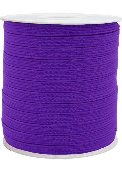 8 Mm Mor Yassı Lastik - 100 Metre