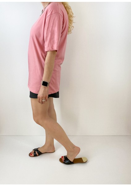 Pembe Oversize T-Shirt modelleri
