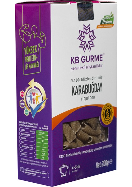 Glutensiz & Vegan Filizlendirilmiş Karabuğday Makarna 200 gr