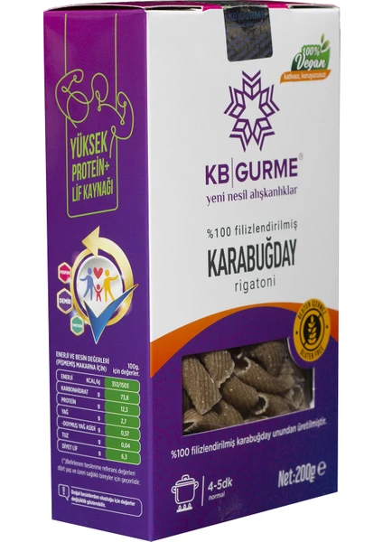 Kb Gurme Glutensiz & Vegan Filizlendirilmiş Karabuğday Makarna 200 gr