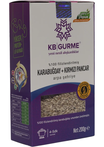 Kb Gurme Glutensiz & Vegan Karabuğday + Kırmızı Pancar Arpa Şehriye 200 gr