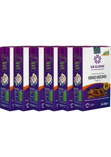 Glutensiz & Vegan Kırmızı Mercimek Makarna 200 gr 6'lı