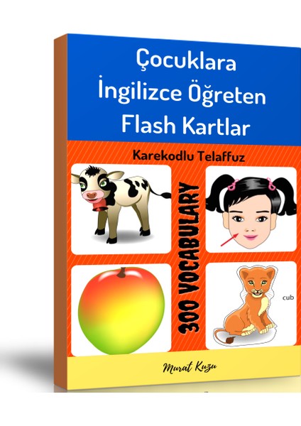 Çocuklara Ingilizce Öğreten Flash Kartlar Kitap Seti (2 Kitap Spiralli)