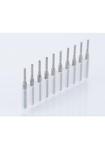 Tungsten Karbür Pcb Kesme Cnc Freze Ahşap Işleme 2.5mm 10 Adet