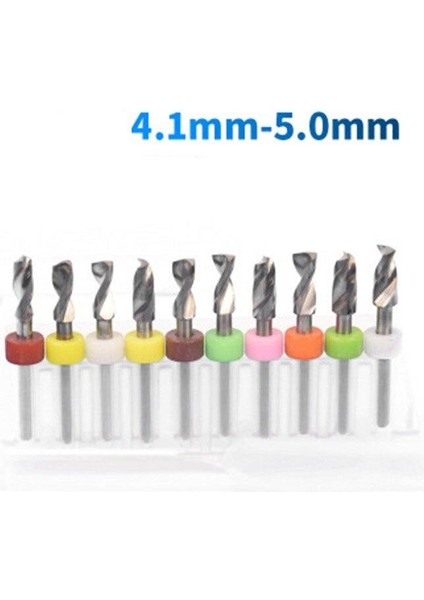 Mikro Karbür Pcb Matkap Ucu Metal Cnc Sondaj 10LU Set 4.1-5.0mm