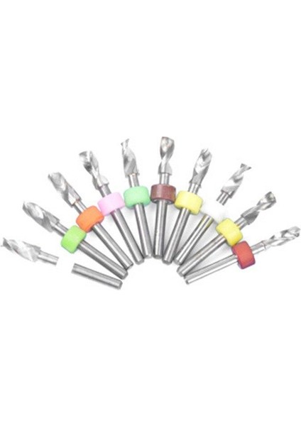 Mikro Karbür Pcb Matkap Ucu Metal Cnc Sondaj 10LU Set 4.1-5.0mm