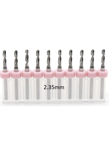 Mikro Karbür Pcb Matkap Ucu Metal Cnc Sondaj 10LU Set 2.35MM
