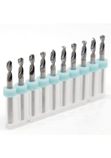 Mikro Karbür Pcb Matkap Ucu Metal Cnc Sondaj 10LU Set 3.10MM