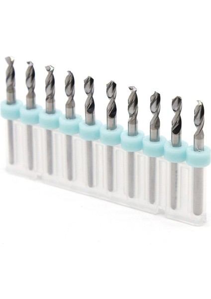 Mikro Karbür Pcb Matkap Ucu Metal Cnc Sondaj 10LU Set 3.10MM