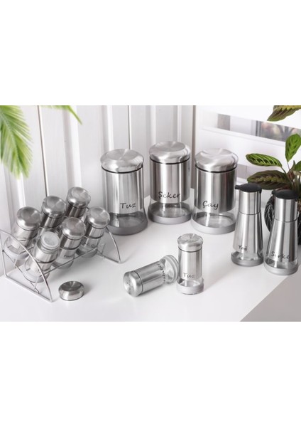 Baharat Seti 13'lü Cam Inox G3023