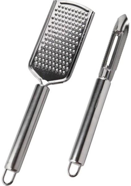 Soyacak ve Rende 2li Set Paslanmaz Çelik Inox